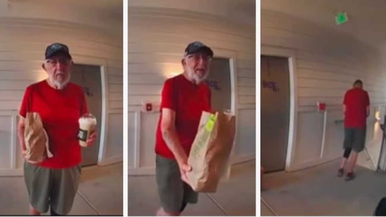 Elderly Food Delivery Man