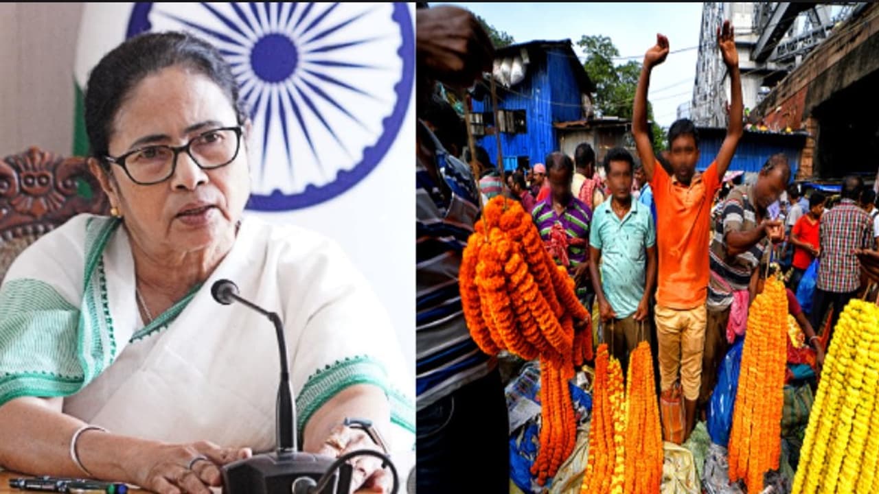 kolkata Mullick Ghat flower market mamata banerjee kolkata Mullick Ghat flower market mamata banerjee