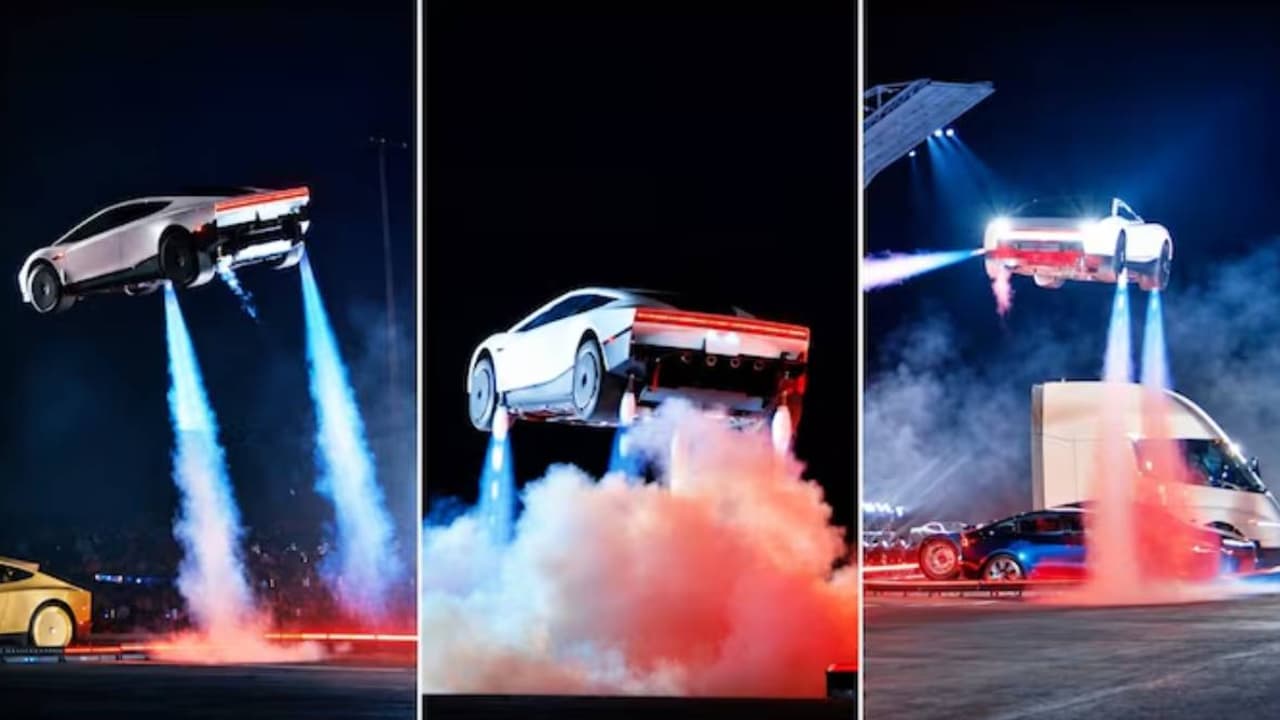 Tesla Roadster flying car reveal Tesla Roadster flying car reveal