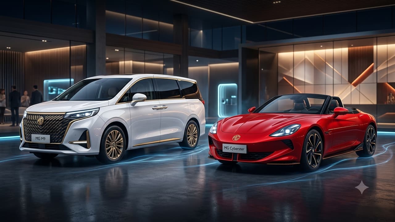 MG M9 and Cyberster Couture Editions, MG Motor, MG M9, MG Cyberster, MG M9 Couture Edition, MG Cyberster Couture Edition, MG Select, Gaurav Gupta, Luxury Electric Car, Electric Vehicle India, EV India, MG India, Luxury EV, Electric Sports Car, Auto News, Car News, എംജി മോട്ടോർ, എംജി എം9, എംജി സൈബർസ്റ്റർ, ക്യൂച്ചർ എഡിഷൻ, ഗൗരവ് ഗുപ്ത, ഇലക്ട്രിക് കാർ, ലക്ഷ്വറി കാർ, ഇലക്ട്രിക് വാഹനം, ഓട്ടോ വാർത്ത, വാഹന വാർത്ത, ഇന്ത്യ, എംജി സെലക്ട് MG M9 and Cyberster Couture Editions, MG Motor, MG M9, MG Cyberster, MG M9 Couture Edition, MG Cyberster Couture Edition, MG Select, Gaurav Gupta, Luxury Electric Car, Electric Vehicle India, EV India, MG India, Luxury EV, Electric Sports Car, Auto News, Car News, എംജി മോട്ടോർ, എംജി എം9, എംജി സൈബർസ്റ്റർ, ക്യൂച്ചർ എഡിഷൻ, ഗൗരവ് ഗുപ്ത, ഇലക്ട്രിക് കാർ, ലക്ഷ്വറി കാർ, ഇലക്ട്രിക് വാഹനം, ഓട്ടോ വാർത്ത, വാഹന വാർത്ത, ഇന്ത്യ, എംജി സെലക്ട്