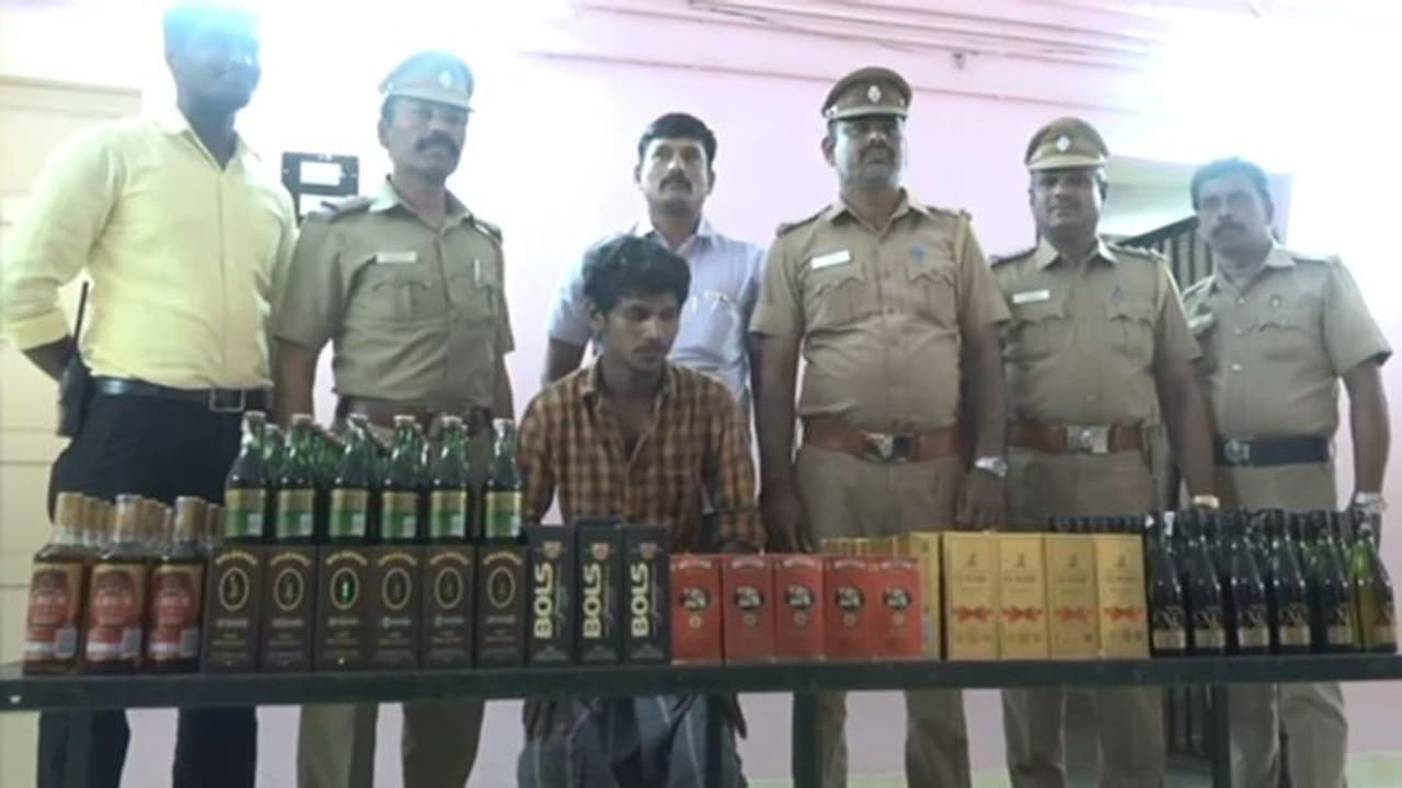 Man arrested in Tamil Nadu for stealing 437 liquor bottles | Man ...