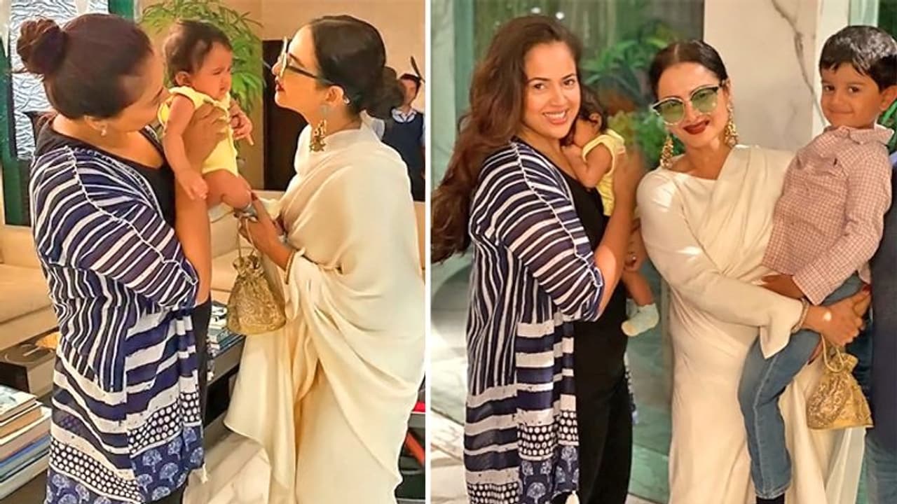 Rekha Close Bonding with Sameera Reddy Son and daughter KPG | Rekha ...