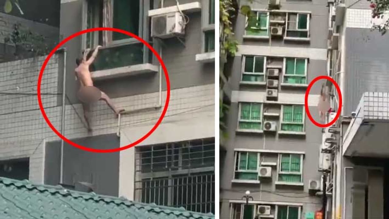 बेडरूम की खिड़की से नग्न अवस्था में लटका शख्स, फिर कई मंजिल ऊपर से सीधे ...