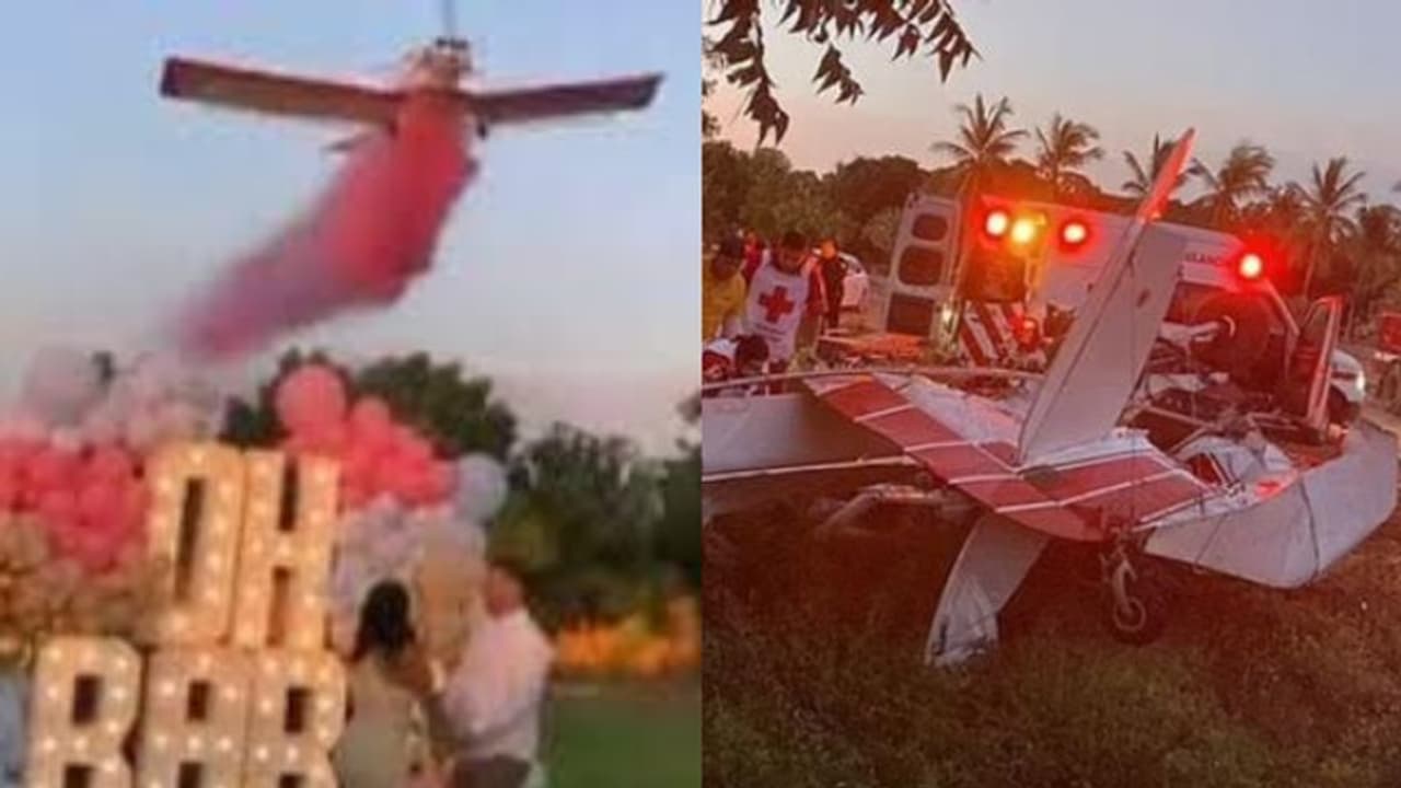 Pilot killed as plane crashes at gender reveal party Mexico | ആകാശത്ത് ...