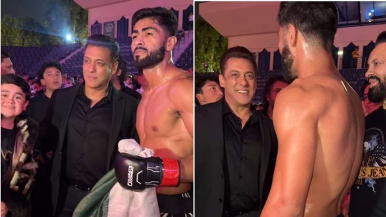 Shahan Rind WATCH: Salman Khan meets Pakistani boxer Shahzaib Rind at Dubai event ...