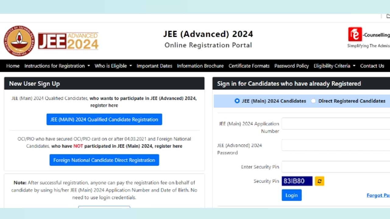 JEE Advanced 2024: IIT JEE रजिस्ट्रेशन की लास्ट डेट आज, direct link से ...