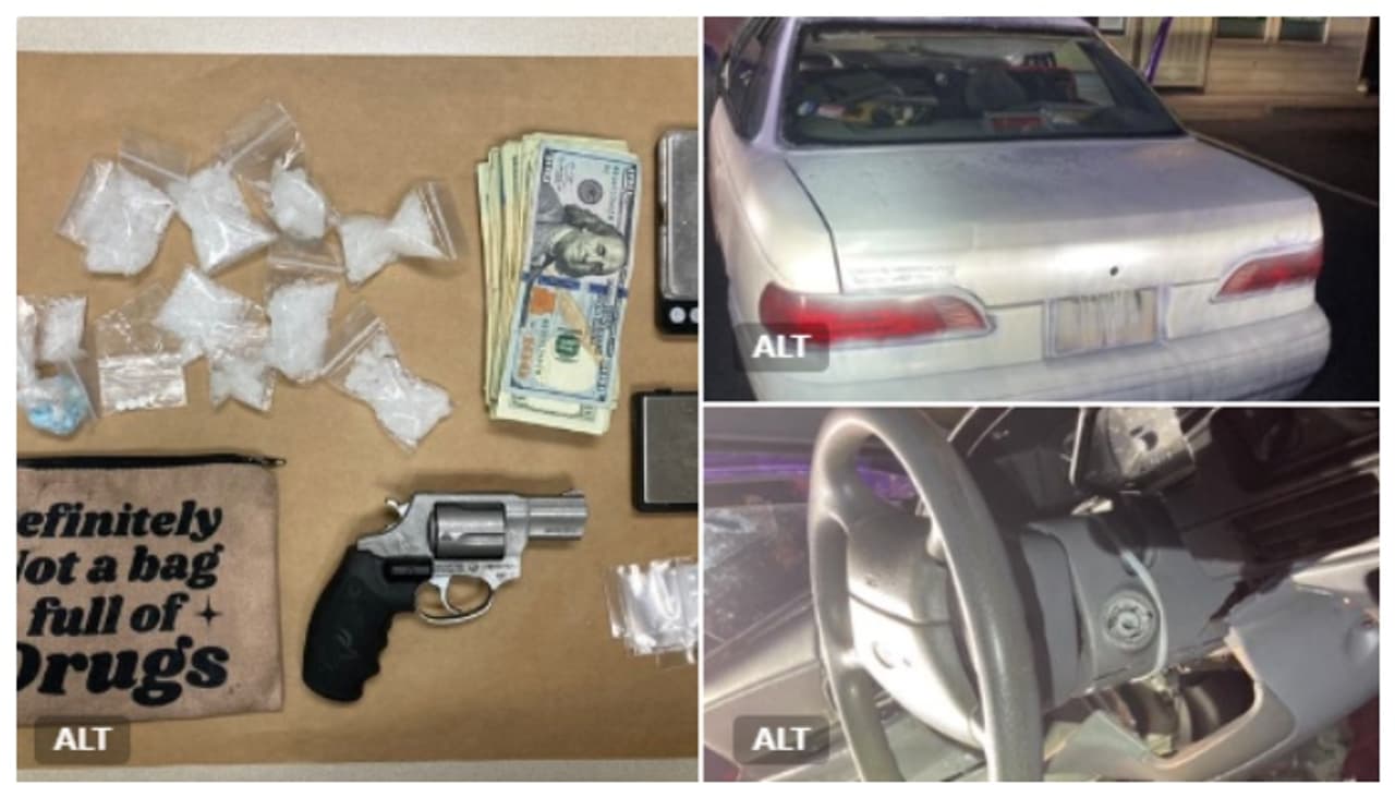 Gun and drugs were seized from a bag inside a car found suspicious ...