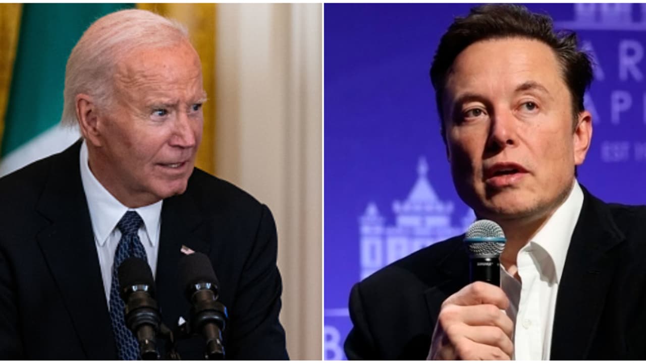 Elon Musk claps back at ‘puppet’ Biden as he accuses Tesla CEO of ...