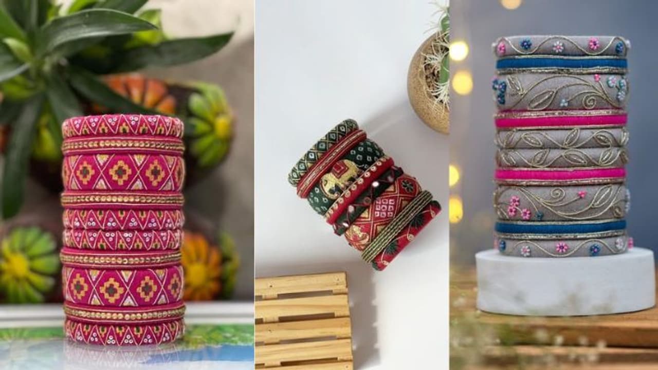 Tutorial Decoupage Bangle मम्मी की पुरानी चूड़ियों को दें नया रूप, ब्लाउज के बचे हुए कपड़े से ...