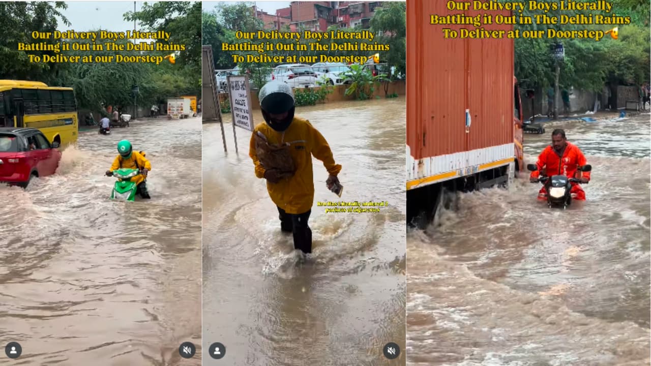 ಭಾರಿ ಮಳೆ, ಜಲಾವೃತ ರಸ್ತೆ ನಡುವೆ ತಕ್ಕ ಸಮಯಕ್ಕೆ ಫುಡ್ ಡೆಲಿವರಿ, ಆತಂಕ ವ್ಯಕ್ತಪಡಿಸಿದ ಹಲವರು | Food Delivery Agents Face Challenge In Flood Water Video Spark Debate ಭಾರಿ ಮಳೆ, ಜಲಾವೃತ ರಸ್ತೆ ನಡುವೆ ತಕ್ಕ ಸಮಯಕ್ಕೆ ಫುಡ್ ಡೆಲಿವರಿ, ಆತಂಕ ವ್ಯಕ್ತಪಡಿಸಿದ ಹಲವರು | Food Delivery Agents Face Challenge In Flood Water Video Spark Debate