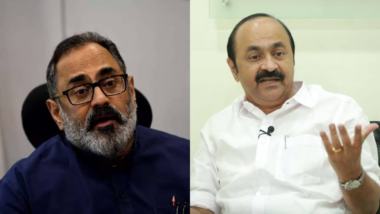 ഇത്തരം നാടകങ്ങൾ വിലപ്പോവില്ല, സതീശന്‍റെ ശ്രമം ജനശ്രദ്ധ തിരിക്കൽ, കേരളത്തിൽ  യഥാർത്ഥ പ്രതിപക്ഷം ബിജെപി; രാജീവ് ചന്ദ്രശേഖർ | Bjp President Rajeev ...