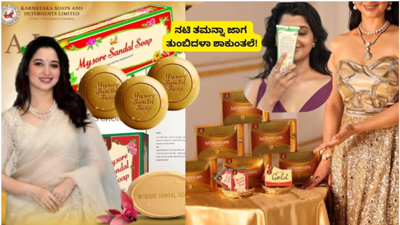 Mysore Sandal Soap ರಾಯಭಾರಿಯಾಗಿ ‘ಶಾಕುಂತಲೆ’ ಕರೆದುಕೊಂಡು ಬಂದ ಸರ್ಕಾರ! | Actress Tamannaah Bhatia Out Aishani Shetty Mysore Sandal Soap Ambassador Sat Mysore Sandal Soap ರಾಯಭಾರಿಯಾಗಿ ‘ಶಾಕುಂತಲೆ’ ಕರೆದುಕೊಂಡು ಬಂದ ಸರ್ಕಾರ! | Actress Tamannaah Bhatia Out Aishani Shetty Mysore Sandal Soap Ambassador Sat