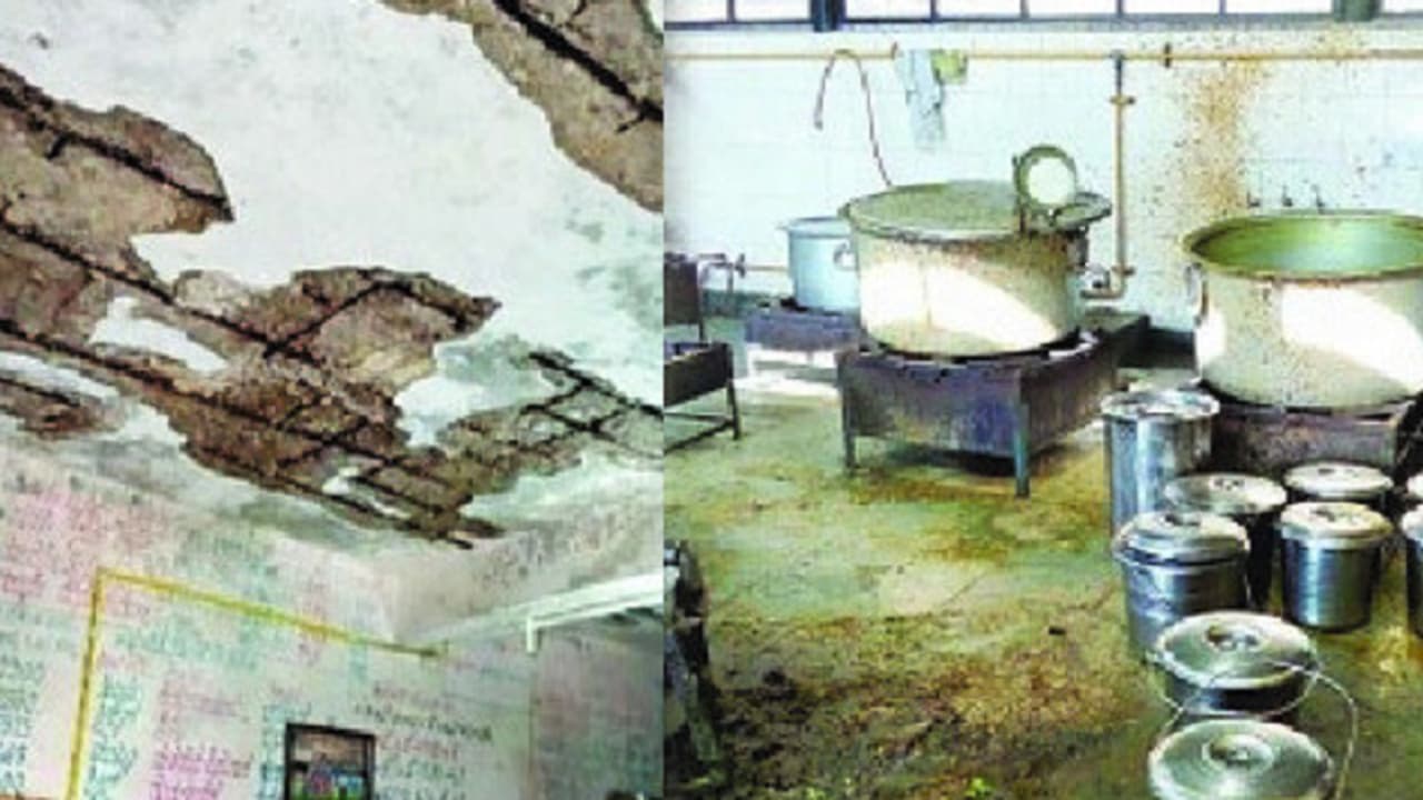 8500 ಶಾಲೆ ಅಡುಗೆ ಕೊಠಡಿ ಉಪಯೋಗಿಸದಷ್ಟು ಹಾಳು: ಮಧ್ಯಾಹ್ನದ ಬಿಸಿಯೂಟಕ್ಕೆ ತೊಂದರೆ! | Karnataka Schools Midday Meal Kitchen Nrega Issues Gvd 8500 ಶಾಲೆ ಅಡುಗೆ ಕೊಠಡಿ ಉಪಯೋಗಿಸದಷ್ಟು ಹಾಳು: ಮಧ್ಯಾಹ್ನದ ಬಿಸಿಯೂಟಕ್ಕೆ ತೊಂದರೆ! | Karnataka Schools Midday Meal Kitchen Nrega Issues Gvd