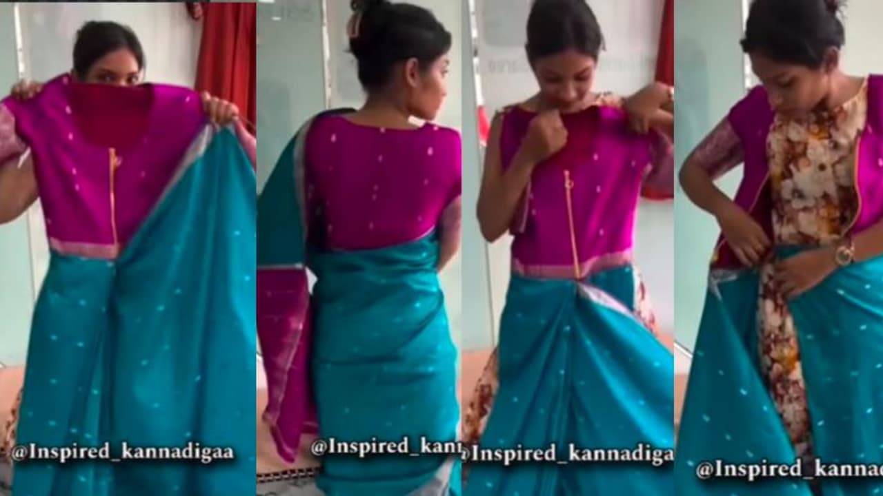 Ready to Wear Saree : ಈ ಸೀರೆಗೆ ರವಿಕೆ ಬೇಕಿಲ್ಲ ಹೊಸ ರೆಡಿ ಟು ವೇರ್ ಸೀರೆಗೆ ಫಿದಾ ಆದ ಹೆಂಗೆಳೆಯರು.. ವೀಡಿಯೋ ನೋಡಿ | Revolutionary Ready To Wear Saree No Blouse Required Ready to Wear Saree : ಈ ಸೀರೆಗೆ ರವಿಕೆ ಬೇಕಿಲ್ಲ ಹೊಸ ರೆಡಿ ಟು ವೇರ್ ಸೀರೆಗೆ ಫಿದಾ ಆದ ಹೆಂಗೆಳೆಯರು.. ವೀಡಿಯೋ ನೋಡಿ | Revolutionary Ready To Wear Saree No Blouse Required