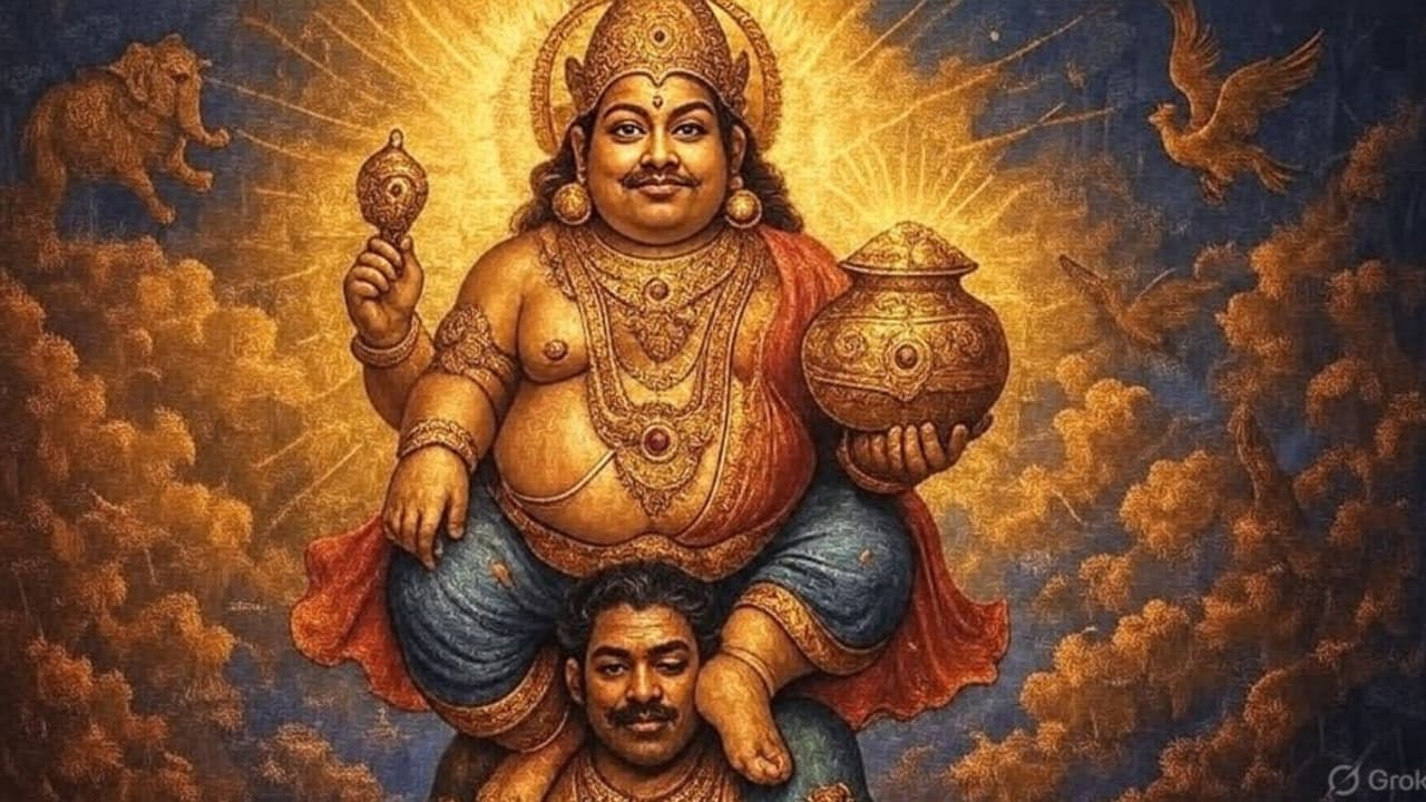 ಕುಬೇರ ದೇವನ ವಾಹನ ಪ್ರಾಣಿ-ಪಕ್ಷಿಗಳಲ್ಲ, ಮಾನವ! ಇದರ ಹಿಂದಿನ ದೈವಿಕ ರಹಸ್ಯವೇನು? | Unveiling The Mystery Why Kuberas Vehicle Is Human In Hindu Mythology Intl ಕುಬೇರ ದೇವನ ವಾಹನ ಪ್ರಾಣಿ-ಪಕ್ಷಿಗಳಲ್ಲ, ಮಾನವ! ಇದರ ಹಿಂದಿನ ದೈವಿಕ ರಹಸ್ಯವೇನು? | Unveiling The Mystery Why Kuberas Vehicle Is Human In Hindu Mythology Intl