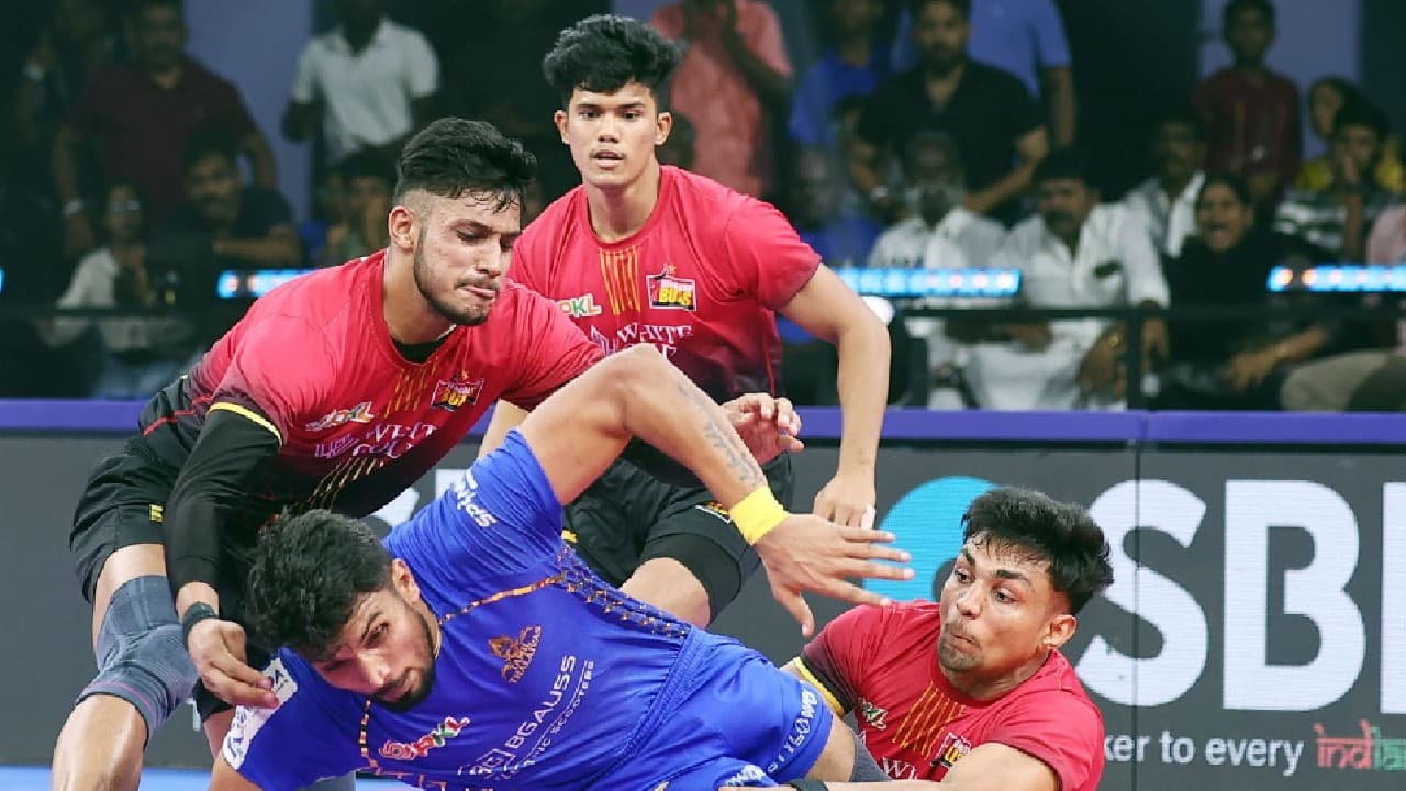 Pro Kabaddi League 2025 ತಲೈವಾಸ್ ಎದುರು ರೋಚಕ ಗೆಲುವು ಕಂಡ ಬೆಂಗಳೂರು ಬುಲ್ಸ್ | Pro Kabaddi League 2025 Bengaluru Bulls Beat Tamil Thalaivas Kvn Pro Kabaddi League 2025 ತಲೈವಾಸ್ ಎದುರು ರೋಚಕ ಗೆಲುವು ಕಂಡ ಬೆಂಗಳೂರು ಬುಲ್ಸ್ | Pro Kabaddi League 2025 Bengaluru Bulls Beat Tamil Thalaivas Kvn