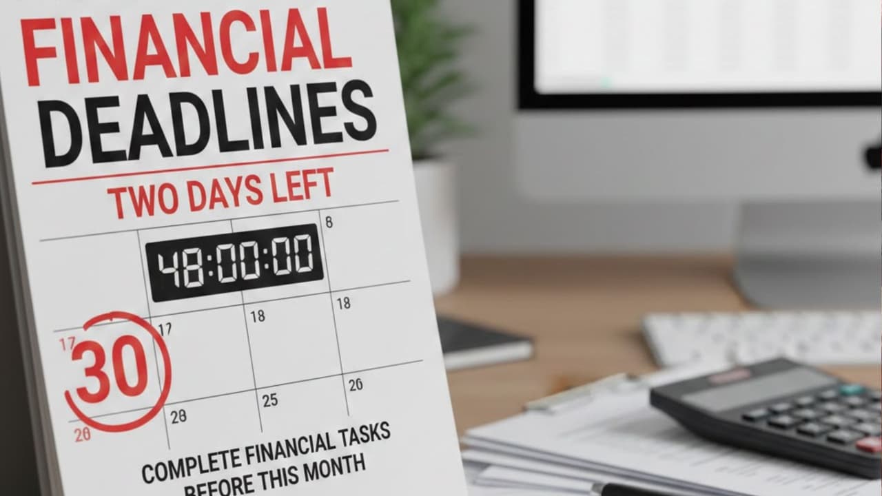 Financial Deadlines: Only Two Days Left! Complete These Critical Tasks Before November Ends