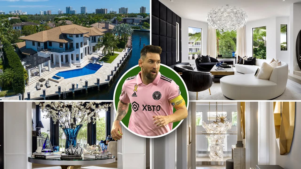 Inside Lionel Messi’s $10.75 Million Florida Mansion With Waterfront Views, Mediterranean Design