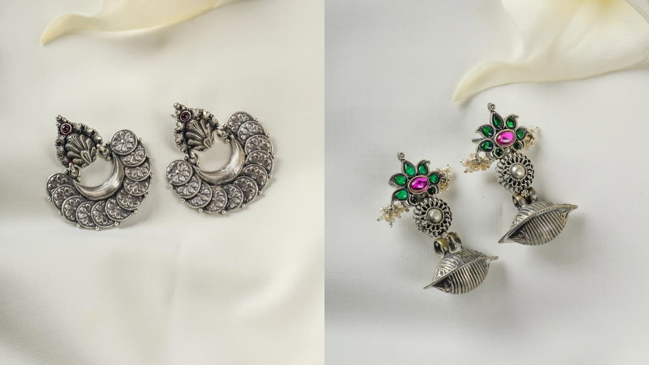 Silver Ear Ring Designs नातीला गिफ्ट करा चंद्राची विंटेज चमक, बघा Vintage Silver Earring ...