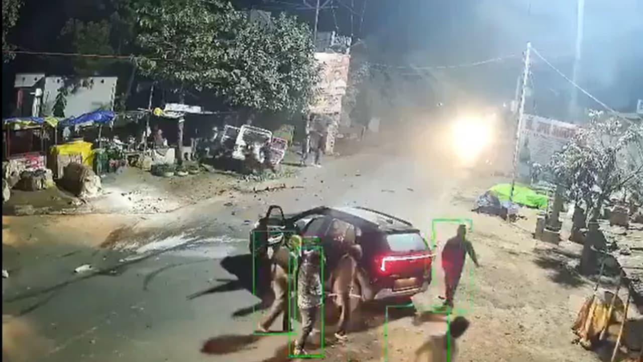 UP: Terrifying Head-On Collision Between Cars Caught On CCTV; Narrow Escape For Passengers (WATCH)