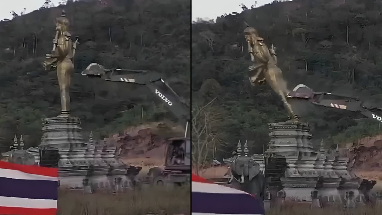 'Disrespectful Act': India Reacts After Lord Vishnu Statue Destroyed Near Thai-Cambodia Border