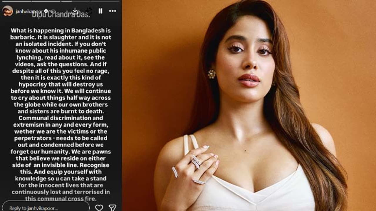 Janhvi Kapoor Reacts to Bangladesh Violence After Dipu Chandra Das Killing