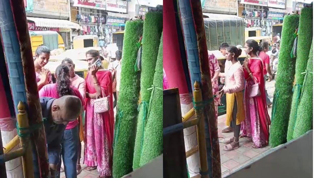 ಬೆಂಗಳೂರಿನಲ್ಲಿ ಮಂಗಳಮುಖಿಯರ ಅಟ್ಟಹಾಸ: ಚಿಕ್ಕಪೇಟೆ ಘಟನೆ ವೈರಲ್ ಬೆಚ್ಚಿಬಿದ್ದ ಜನತೆ! | Mangalamukhi S Misbehave Harasses Public For Money In Chikkapet Market Mrq ಬೆಂಗಳೂರಿನಲ್ಲಿ ಮಂಗಳಮುಖಿಯರ ಅಟ್ಟಹಾಸ: ಚಿಕ್ಕಪೇಟೆ ಘಟನೆ ವೈರಲ್ ಬೆಚ್ಚಿಬಿದ್ದ ಜನತೆ! | Mangalamukhi S Misbehave Harasses Public For Money In Chikkapet Market Mrq