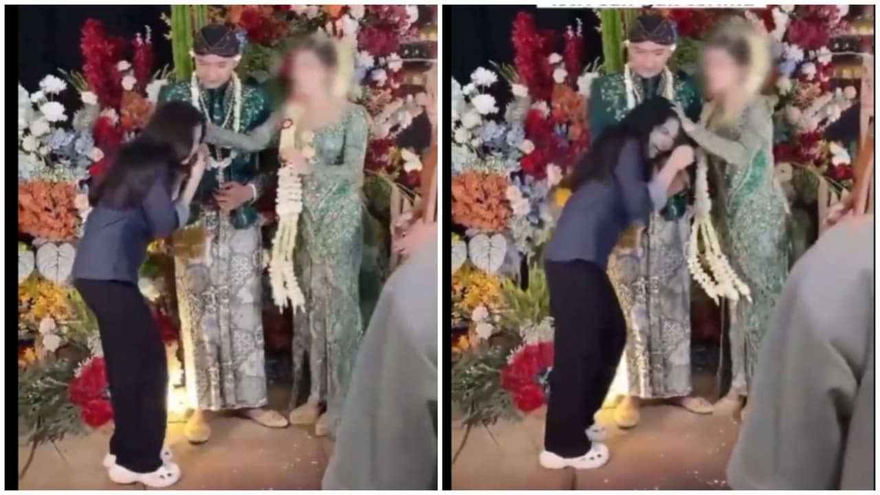 Indonesia Wedding Drama: Groom’s Ex Tries to Kiss Him, Bride Loses It on Stage (WATCH)