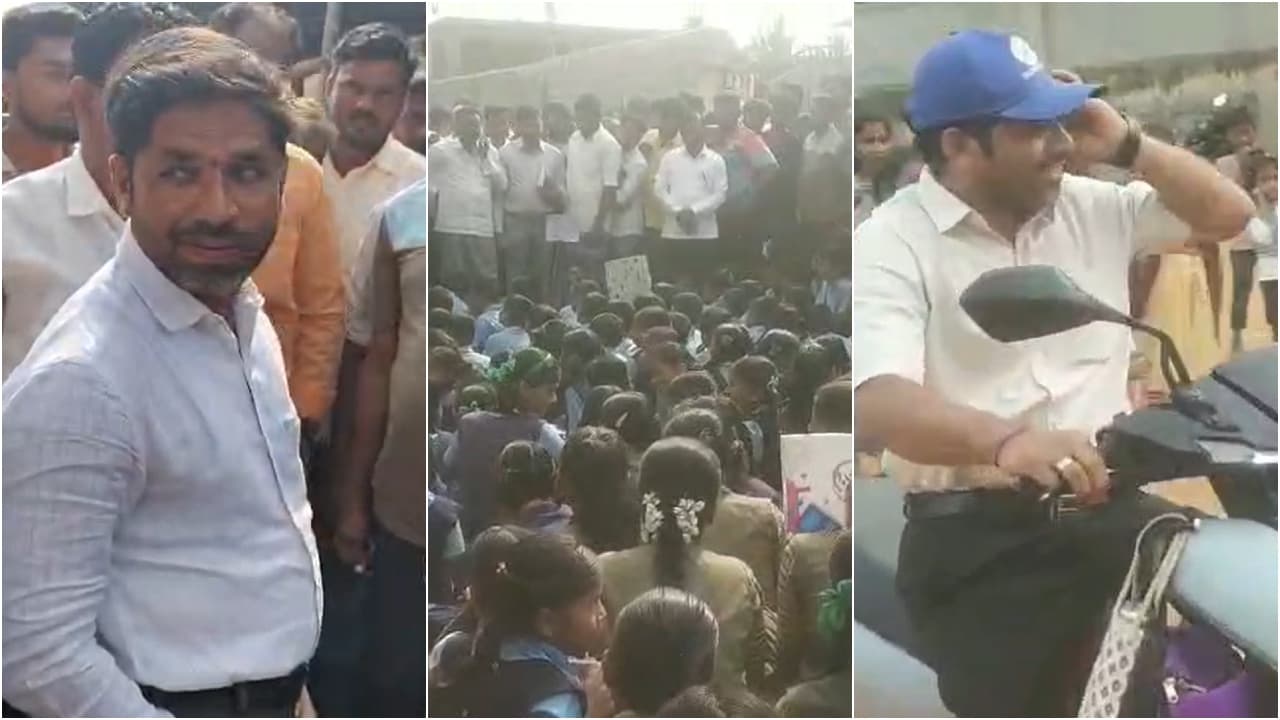 ಸ್ವಂತ ಖರ್ಚಿನಲ್ಲಿ ವಿದ್ಯಾರ್ಥಿಗಳನ್ನು ವಿಮಾನ ಹತ್ತಿಸಿದ್ದ ಗುರು ವರ್ಗಾವಣೆ,ಕಣ್ಣೀರಿಟ್ಟು ವಿದ್ಯಾರ್ಥಿಗಳ ಪ್ರತಿಭಟನೆ! | Students Protest Transfer Of Teacher Who Took Them On Free Flight Tour In Koppal ಸ್ವಂತ ಖರ್ಚಿನಲ್ಲಿ ವಿದ್ಯಾರ್ಥಿಗಳನ್ನು ವಿಮಾನ ಹತ್ತಿಸಿದ್ದ ಗುರು ವರ್ಗಾವಣೆ,ಕಣ್ಣೀರಿಟ್ಟು ವಿದ್ಯಾರ್ಥಿಗಳ ಪ್ರತಿಭಟನೆ! | Students Protest Transfer Of Teacher Who Took Them On Free Flight Tour In Koppal