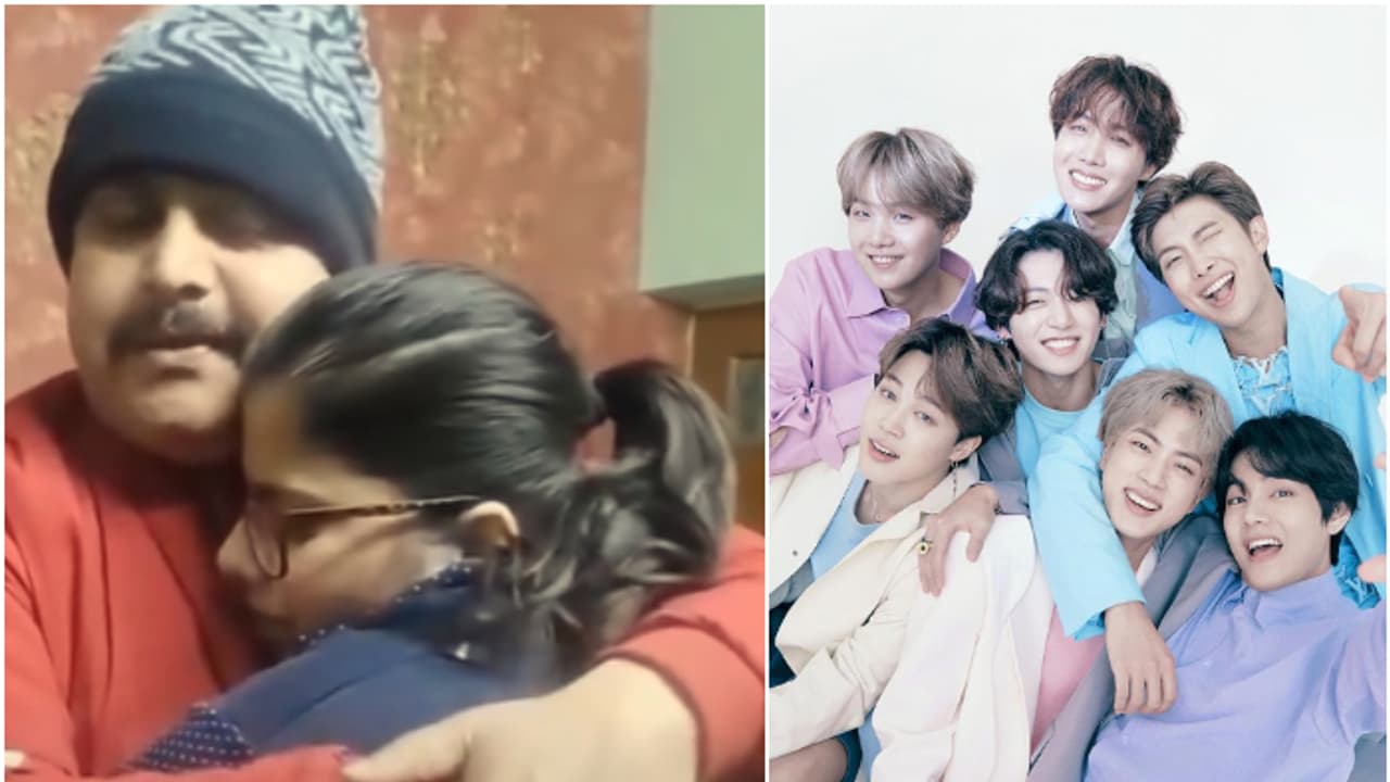 WATCH: Viral Clip of Girl Crying Over BTS India Visit Melts Hearts; Dad’s Funny Reactions Shine