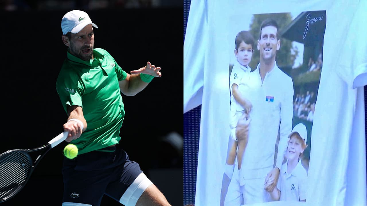 Australian Open 2026: Fan’s Djokovic ‘Father of Alcaraz and Sinner’ Shirt Steals Spotlight