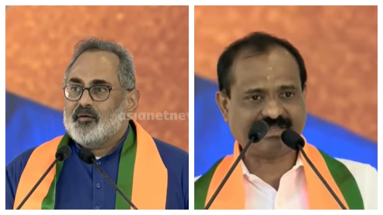 Rajeev chandrasekhar and v rajesh മോദിയെ കൊണ്ടുവരുമെന്ന വാക്ക് ...