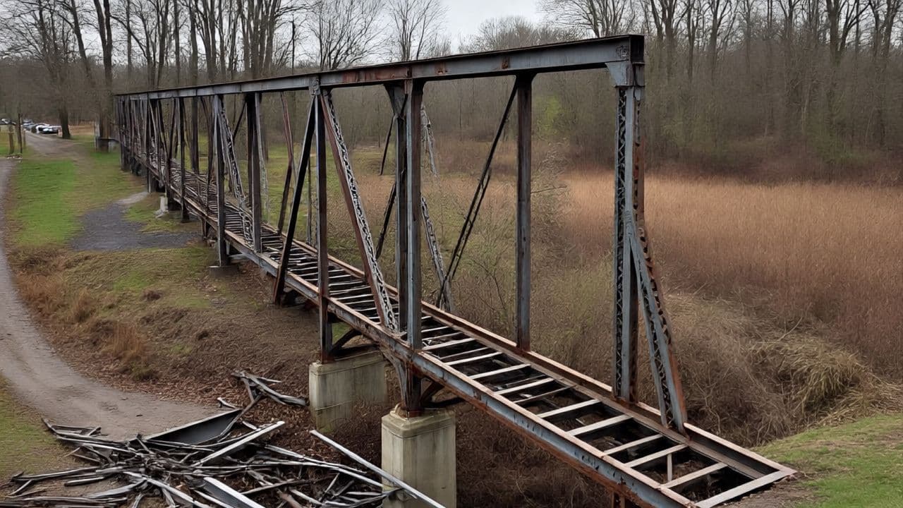 10 ವರ್ಷ ಹಳೆಯದಾದ 30 ಟನ್ ತೂಕವಿರುವ ಕಬ್ಬಿಣದ ಸೇತುವೆಯೇ ರಾತ್ರೋರಾತ್ರಿ ಕಳ್ಳತನ 10 ವರ್ಷ ಹಳೆಯದಾದ 30 ಟನ್ ತೂಕವಿರುವ ಕಬ್ಬಿಣದ ಸೇತುವೆಯೇ ರಾತ್ರೋರಾತ್ರಿ ಕಳ್ಳತನ