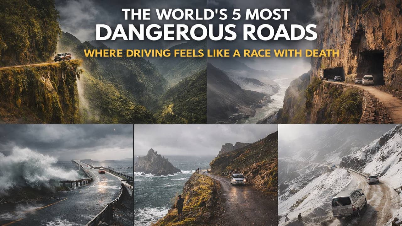 World's 5 Most Dangerous Roads Where Every Drive Feels Like a Death Race