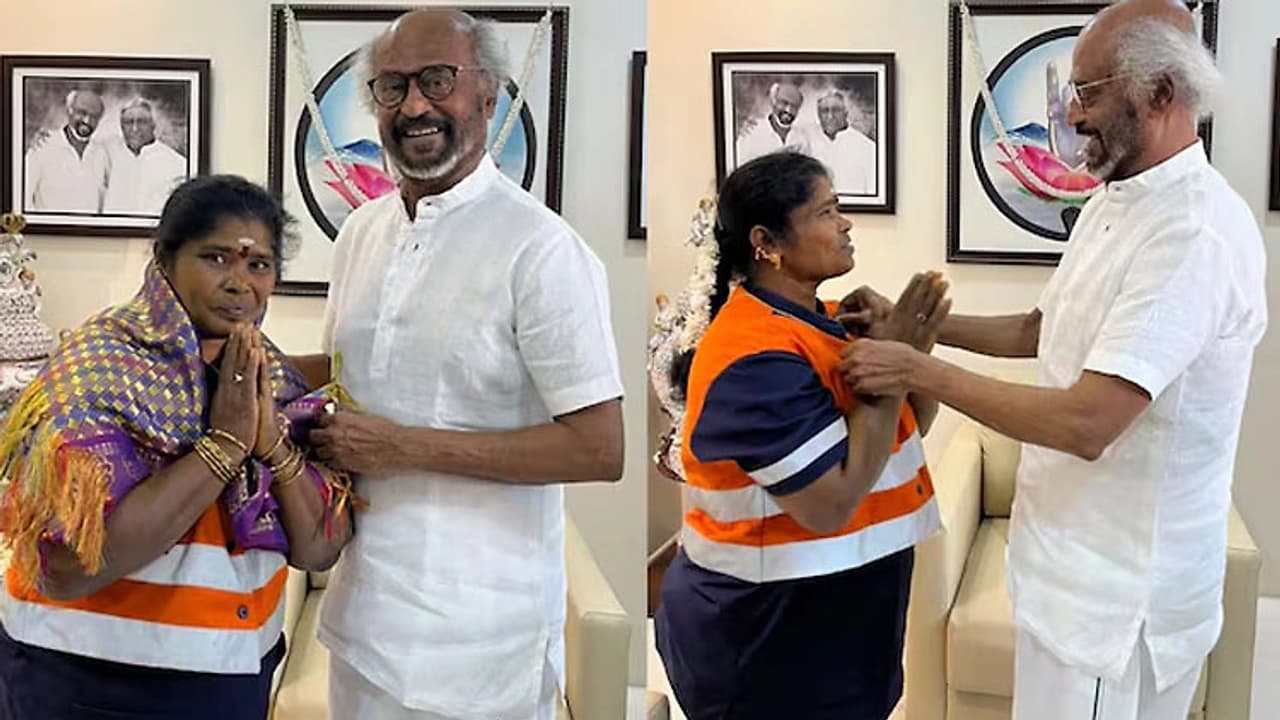 ಚಿನ್ನ ವಾಪಾಸ್ ನೀಡಿದ್ದ ಪೌರ ಕಾರ್ಮಿಕ ಮಹಿಳೆಗೆ ಚಿನ್ನದ ಸರ ಹಾಕಿ ಸನ್ಮಾನಿಸಿದ ರಜನಿಕಾಂತ್! | Rajinikanth Honours Sweeper Padma For Returning 45 Sovereign Gold San ಚಿನ್ನ ವಾಪಾಸ್ ನೀಡಿದ್ದ ಪೌರ ಕಾರ್ಮಿಕ ಮಹಿಳೆಗೆ ಚಿನ್ನದ ಸರ ಹಾಕಿ ಸನ್ಮಾನಿಸಿದ ರಜನಿಕಾಂತ್! | Rajinikanth Honours Sweeper Padma For Returning 45 Sovereign Gold San