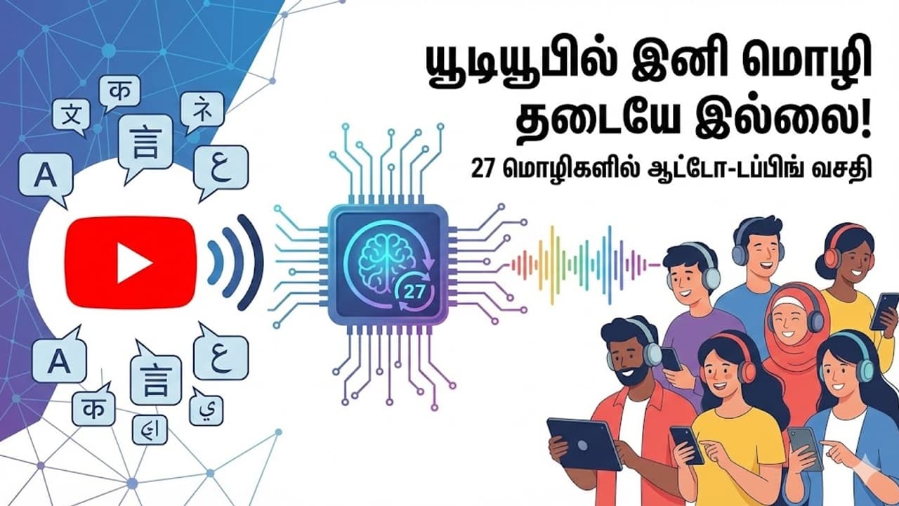 வைரலாகும் யூடியூப் அப்டேட்! 27 மொழிகளில் இனி வீடியோ பார்க்கலாம்.. மிஸ் பண்ணாதீங்க!