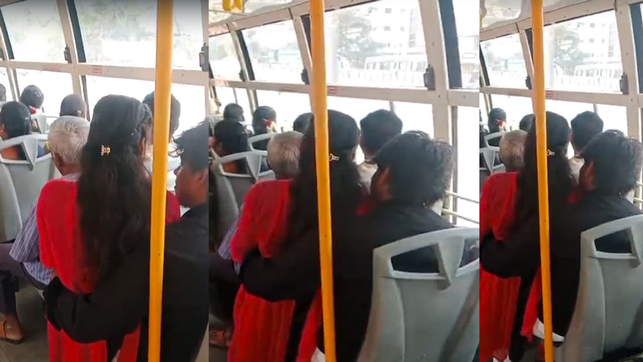 அரசு பேருந்தில் இளம்பெண்ணை மடியில் உட்கார வைத்து! கண்ட இடத்தில் கை வைத்து எல்லை மீறல்! தலையில் அடித்துக்கொண்ட பயணிகள்!