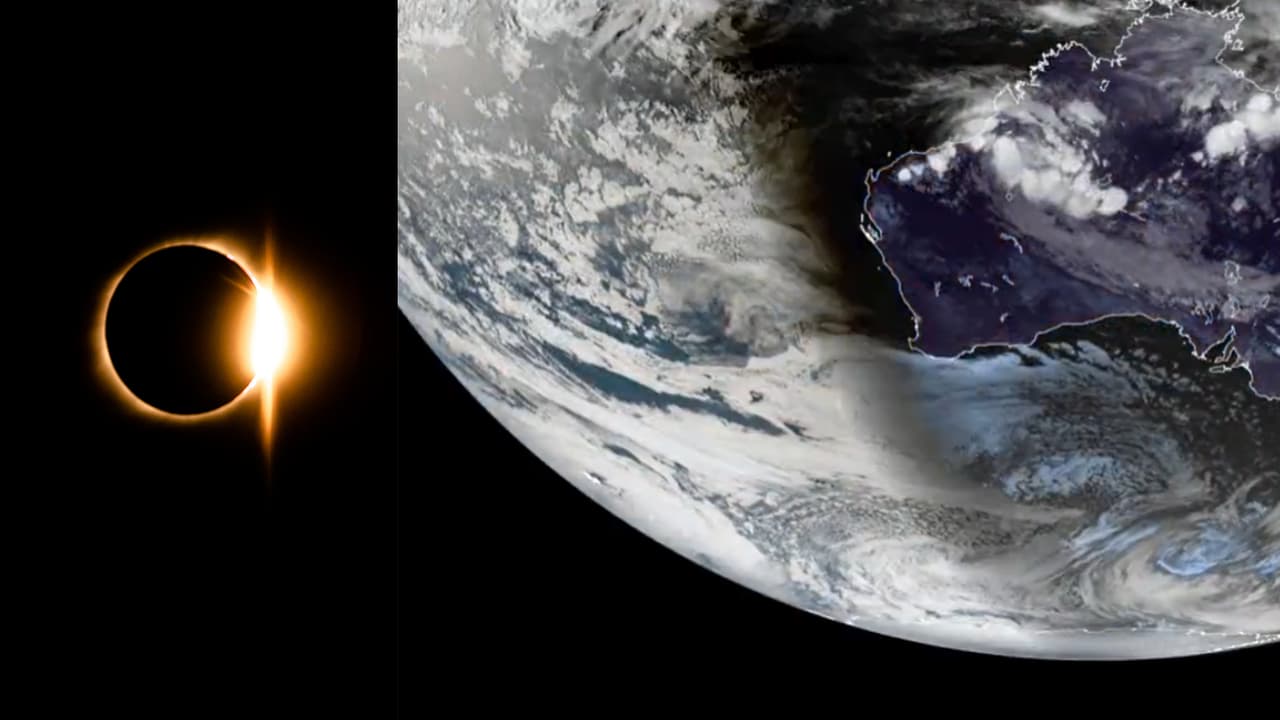 Satellite Video ಕಂಕಣ ಸೂರ್ಯಗ್ರಹಣ ವೇಳೆ ಭೂಮಿಯಲ್ಲಿನ ಬದಲಾವಣೆಯ ಅದ್ಭುತ ದೃಶ್ಯ ಸೆರೆ ಹಿಡಿದ ಸ್ಯಾಟಲೈಟ್ | Watch Annular Solar Eclipse Turning Antarctica Day Into Night New Satellite Video Satellite Video ಕಂಕಣ ಸೂರ್ಯಗ್ರಹಣ ವೇಳೆ ಭೂಮಿಯಲ್ಲಿನ ಬದಲಾವಣೆಯ ಅದ್ಭುತ ದೃಶ್ಯ ಸೆರೆ ಹಿಡಿದ ಸ್ಯಾಟಲೈಟ್ | Watch Annular Solar Eclipse Turning Antarctica Day Into Night New Satellite Video