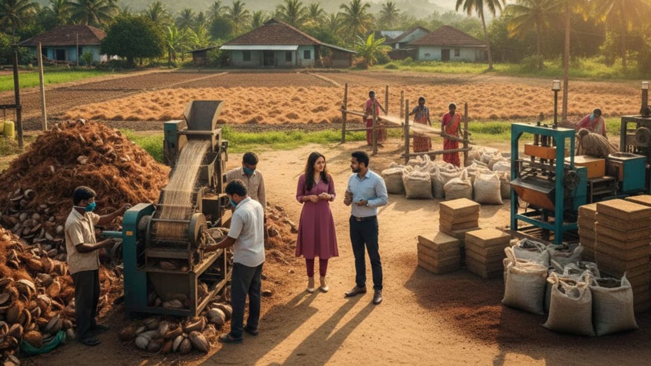 ಕೆಲಸಕ್ಕೆ ಗುಡ್ಬೈ ಹೇಳೋ ಯೋಚನೆ ಇದ್ಯಾ? ತೆಂಗಿನಕಾಯಿ ತ್ಯಾಜ್ಯದಿಂದ ತಿಂಗಳಿಗೆ ಲಕ್ಷ ಗಳಿಸಿ! | Coconut Waste Business Idea Earn Lakhs Monthly Mrq ಕೆಲಸಕ್ಕೆ ಗುಡ್ಬೈ ಹೇಳೋ ಯೋಚನೆ ಇದ್ಯಾ? ತೆಂಗಿನಕಾಯಿ ತ್ಯಾಜ್ಯದಿಂದ ತಿಂಗಳಿಗೆ ಲಕ್ಷ ಗಳಿಸಿ! | Coconut Waste Business Idea Earn Lakhs Monthly Mrq