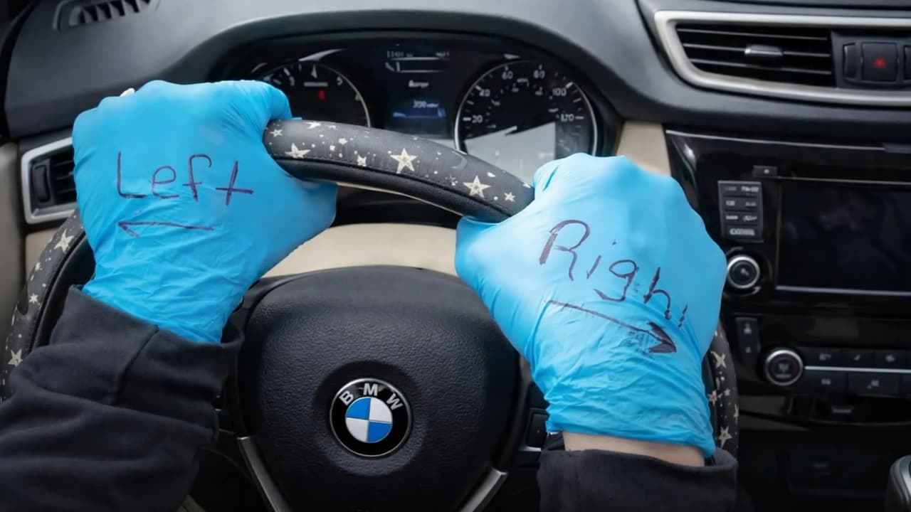 ಓ ಹೆಣ್ಮಗು ಹೆಣ್ಮಗು, ಲೆಫ್ಟ್ ರೈಟ್ ಗೊಂದಲಕ್ಕೆ ಕೈಯಲ್ಲೇ ಬರೆದು ಡ್ರೈವಿಂಗ್, ಅಡ್ಡ ಬರಬೇಡಿ ಅಷ್ಟೆ ಓ ಹೆಣ್ಮಗು ಹೆಣ್ಮಗು, ಲೆಫ್ಟ್ ರೈಟ್ ಗೊಂದಲಕ್ಕೆ ಕೈಯಲ್ಲೇ ಬರೆದು ಡ್ರೈವಿಂಗ್, ಅಡ್ಡ ಬರಬೇಡಿ ಅಷ್ಟೆ