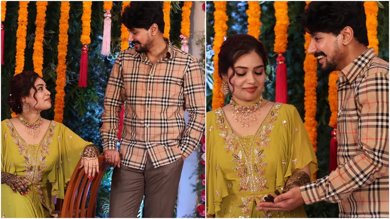 ಗತವೈಭವ ಸಿನಿಮಾ ಹೀರೋ ಮೆಹಂದಿ ಶಾಸ್ತ್ರ; ಬೀಗರಾದ ಖುಷಿಯಲ್ಲಿ ಈ ಎರಡು ರಾಜಕಾರಣಿಗಳು ಗತವೈಭವ ಸಿನಿಮಾ ಹೀರೋ ಮೆಹಂದಿ ಶಾಸ್ತ್ರ; ಬೀಗರಾದ ಖುಷಿಯಲ್ಲಿ ಈ ಎರಡು ರಾಜಕಾರಣಿಗಳು