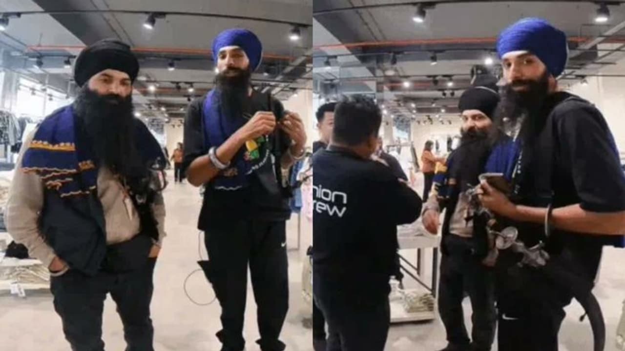 Nihang Sikhs Argue With Zudio Manager Over Carrying Kirpans inside Manipur Store (WATCH)