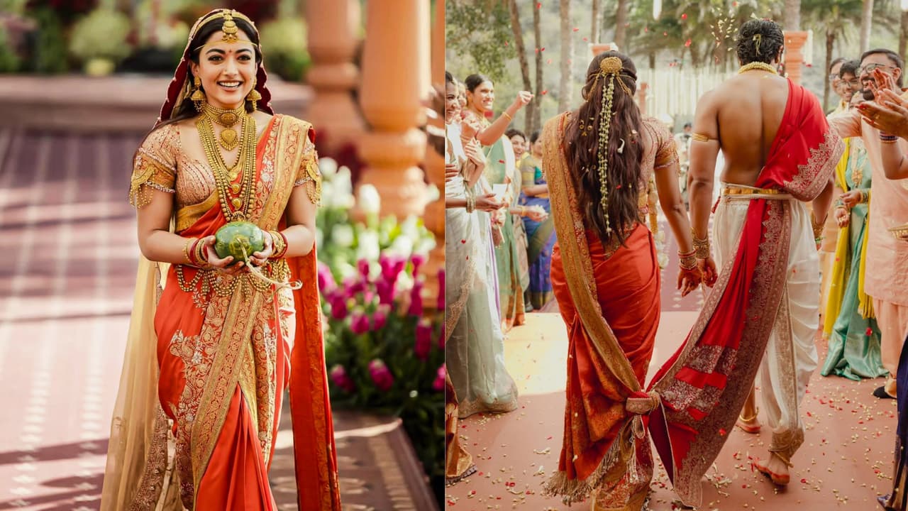 ರಶ್ಮಿಕಾ ಮಂದಣ್ಣ ಮದುವೆಗೆ ಉಟ್ಟ ಅನಾಮಿಕ ಖನ್ನ ಆರೇಂಜ್ ಸೀರೆ ಬೆಲೆ ಎಷ್ಟು ಗೊತ್ತಾ? ರಶ್ಮಿಕಾ ಮಂದಣ್ಣ ಮದುವೆಗೆ ಉಟ್ಟ ಅನಾಮಿಕ ಖನ್ನ ಆರೇಂಜ್ ಸೀರೆ ಬೆಲೆ ಎಷ್ಟು ಗೊತ್ತಾ?