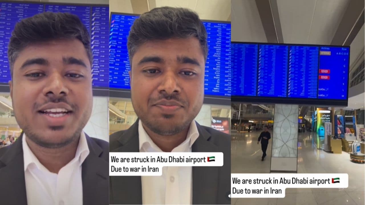 ಇರಾನ್-ಇಸ್ರೇಲ್ ಯುದ್ಧ: ಅಬಿಧಾಬಿ ಏರ್ಪೋರ್ಟ್ನಲ್ಲಿ ಸಿಲುಕಿ ಬಿಗ್ ಬಾಸ್ ಖ್ಯಾತಿಯ ಡ್ರೋನ್ ಪ್ರತಾಪ್ ಪರದಾಟ! | Iran Israel War Bigg Boss Fame Drone Prathap Stranded Abu Dhabi Kannadigas Stuck Iran Sat ಇರಾನ್-ಇಸ್ರೇಲ್ ಯುದ್ಧ: ಅಬಿಧಾಬಿ ಏರ್ಪೋರ್ಟ್ನಲ್ಲಿ ಸಿಲುಕಿ ಬಿಗ್ ಬಾಸ್ ಖ್ಯಾತಿಯ ಡ್ರೋನ್ ಪ್ರತಾಪ್ ಪರದಾಟ! | Iran Israel War Bigg Boss Fame Drone Prathap Stranded Abu Dhabi Kannadigas Stuck Iran Sat