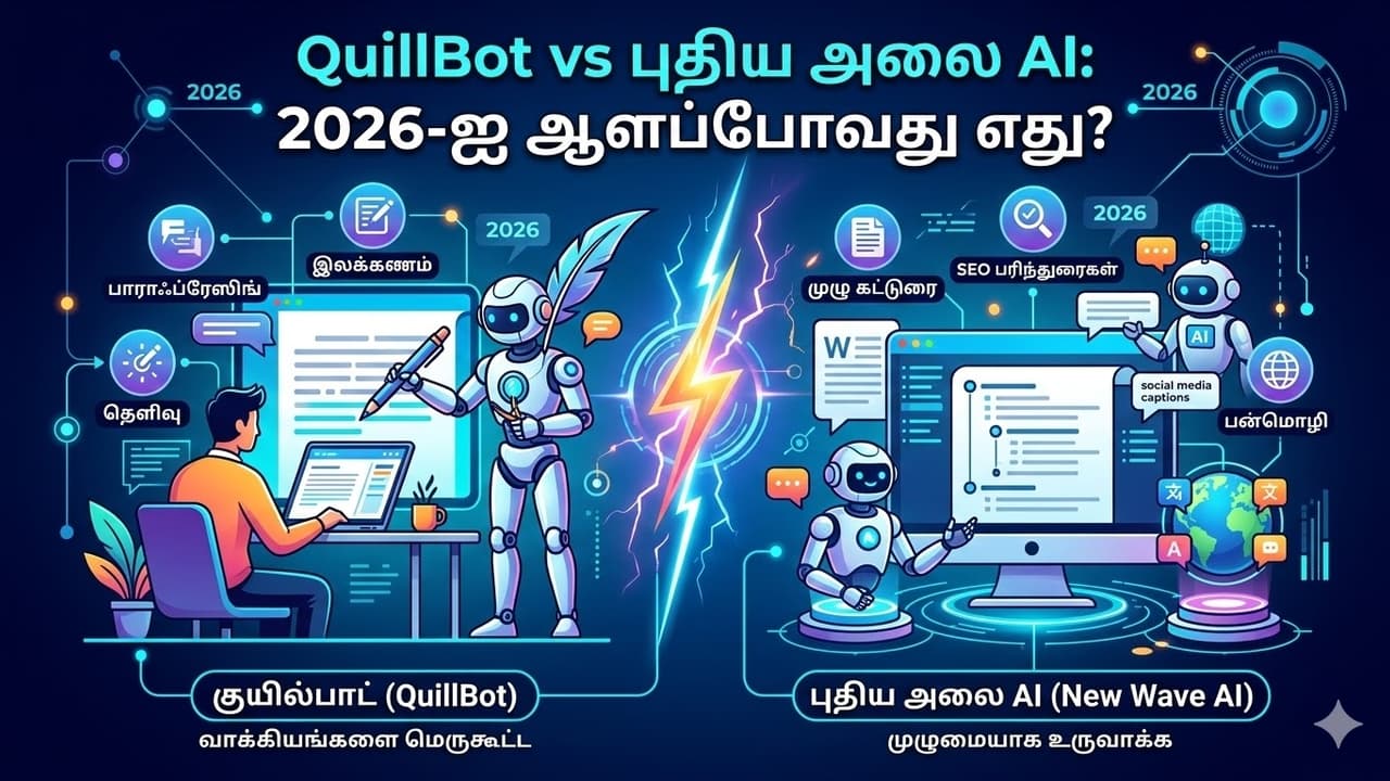 எழுதுற கஷ்டம் இனி இல்லை! 2026-ன் டாப் ஏஐ ரைட்டிங் டூல்ஸ் - குயில்பாட்டை முந்துகிறதா புதிய தலைமுறை ஏஐ?