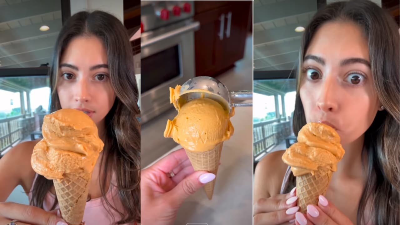 Butter chicken ice cream ಬಟರ್ ಚಿಕನ್ ಐಸ್ಕ್ರೀಂಗೆ ದಂಗಾದ ಜನ, ರೆಸಿಪಿ ಹಂಚಿಕೊಂಡ ಯುವತಿಗೆ ನೆಟ್ಟಿಗರ ಪ್ರಶ್ನೆ | Netizens Stunned By Viral Butter Chicken Ice Cream Experiment Why Would You Do This Butter chicken ice cream ಬಟರ್ ಚಿಕನ್ ಐಸ್ಕ್ರೀಂಗೆ ದಂಗಾದ ಜನ, ರೆಸಿಪಿ ಹಂಚಿಕೊಂಡ ಯುವತಿಗೆ ನೆಟ್ಟಿಗರ ಪ್ರಶ್ನೆ | Netizens Stunned By Viral Butter Chicken Ice Cream Experiment Why Would You Do This