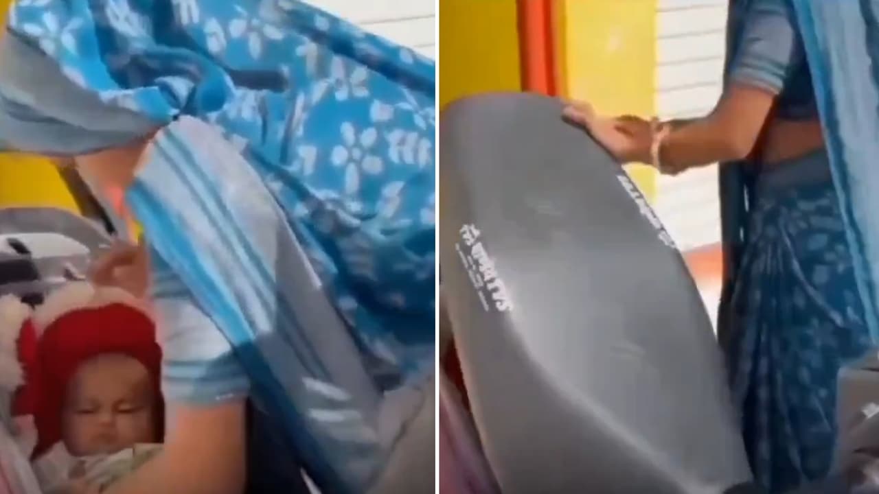 Internet Shocked After Viral Video Shows Baby Kept Inside Scooter Storage Box | WATCH