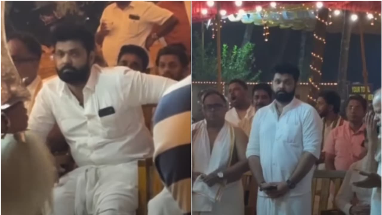 ದೈವದ ಪಾದಕ್ಕೆ ಮತ್ತೆ ಅಡ್ಡಬಿದ್ದ ರಕ್ಷಿತ್ ಶೆಟ್ಟಿ; ತುಳುನಾಡು ಮಗನಿಗೆ ಸಂಪ್ರದಾಯವೇ ಶಕ್ತಿ! | Sandalwood Actor Rakshit Shetty Offers Prayers To Daiva In His Hometown Tulu Nadu Again Recently ದೈವದ ಪಾದಕ್ಕೆ ಮತ್ತೆ ಅಡ್ಡಬಿದ್ದ ರಕ್ಷಿತ್ ಶೆಟ್ಟಿ; ತುಳುನಾಡು ಮಗನಿಗೆ ಸಂಪ್ರದಾಯವೇ ಶಕ್ತಿ! | Sandalwood Actor Rakshit Shetty Offers Prayers To Daiva In His Hometown Tulu Nadu Again Recently