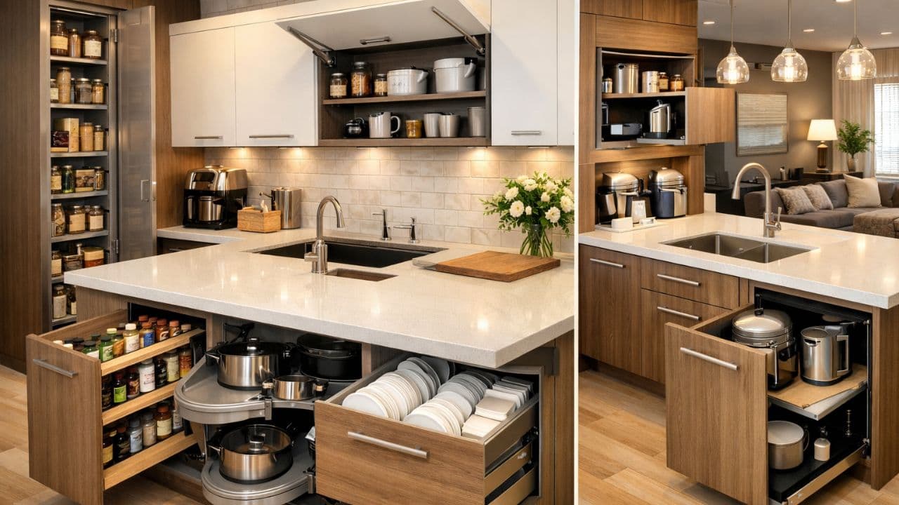 Open Kitchen Style: 5 Clever Designs That Keep Your Home Clutter-Free ...