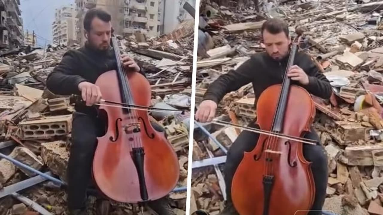 Viral Video Shows Lebanese Artist Playing Cello Amid Destruction in Beirut (WATCH)